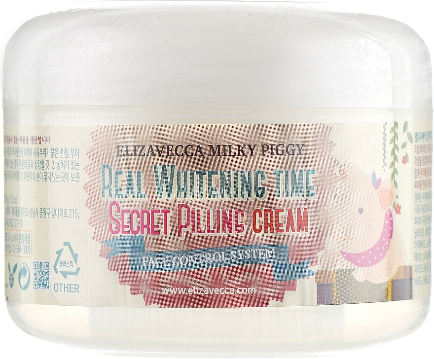 Anti Age Spot Facial Peeling Cream - Elizavecca Face Care Milky Piggy Real Whitening Time Secret Pilling Cream — photo N3