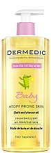 Fragrances, Perfumes, Cosmetics Bath & Shower Oil - Dermedic Linum Emolient Baby