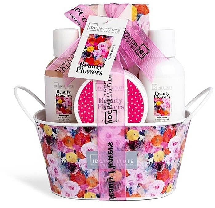  IDC Institute Beauty Flowers Tin Basket Set  - セット、5点 — photo N1