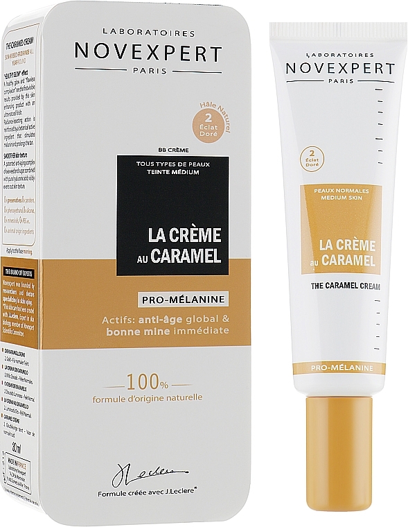 BB Cream for Tanned Skin "Caramel" - Novexpert The Caramel Cream Golden Glow — photo N1