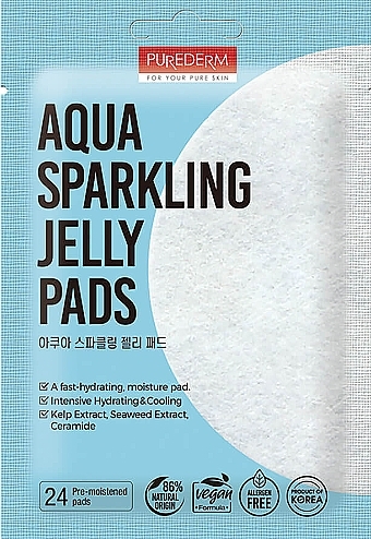 洗顔用保湿ディスク - Purederm Aqua Sparkling Jelly Pad — photo N1