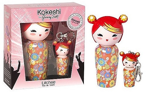 Kokeshi Parfums Litchee by Jeremy Scott - Set (edt/50ml + edt/5ml + keychain) — photo N1