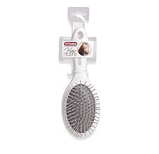 Round Massage Hair Brush, 21.3 cm, white - Titania — photo N1