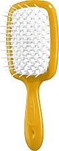 Fragrances, Perfumes, Cosmetics Hair Brush 17.5 x 7 cm, yellow and white - Janeke Small Superbrush The Original