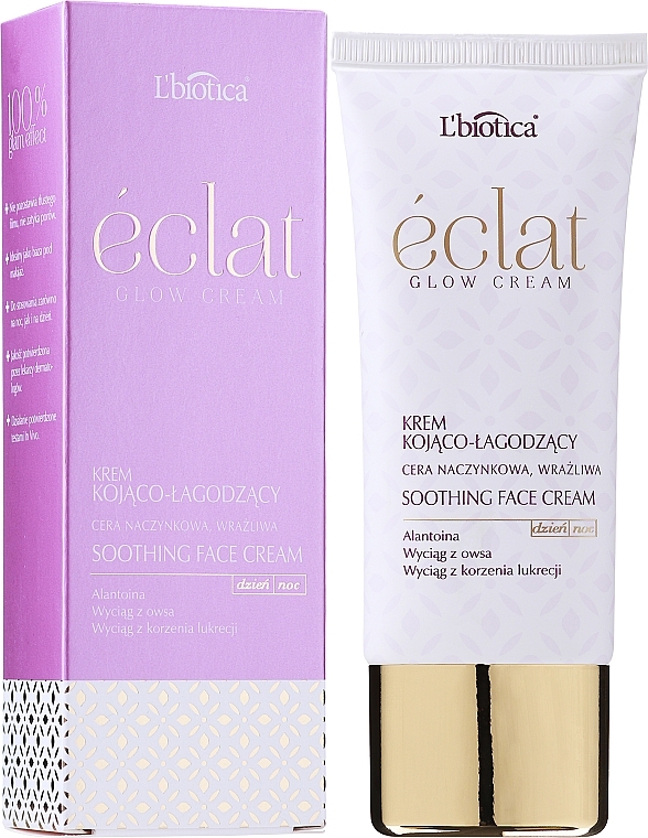 Soothing Face Cream - L'biotica Eclat Glow Face Cream Soothing Anti-Irritation — photo N3