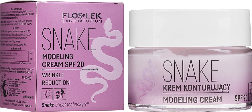 Reshape Day Cream, SPF 20 - FlosLek Skin Care Expert Snake Modeling Cream — photo N2