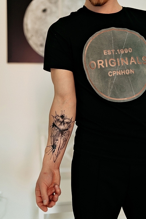 Temporary Tattoo "Owl" - Tattooshka — photo N6