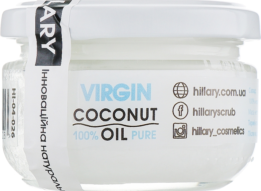 Unrefined Coconut Oil - Hillary Virgin Coconut Oil — photo N1