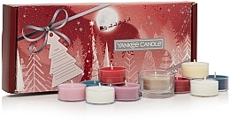 Set - Yankee Candle Christmas Sets Bright Lights (candle/10 pcs + candlestick/1 pc) — photo N2