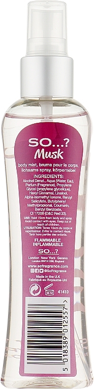 Body Spray - So…? Musk Body Mist — photo N2