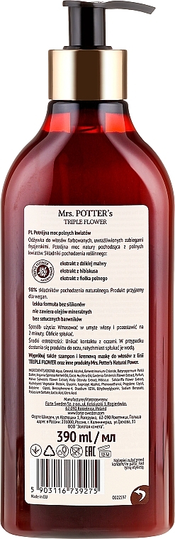 Color-Treated Hair Conditioner - Mrs. Potter's Triple Flower Helps To Color Protect Hair Conditioner — photo N2