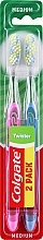 Toothbrush "Twister", Medium, pink + blue - Colgate Twister Medium — photo N1