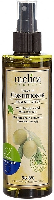 Leave-In Regenerating Burdock & Olive Conditioner - Melica Organic Leave-in Regenerative Conditioner — photo N1