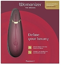 Fragrances, Perfumes, Cosmetics Vacuum Clitoral Stimulator, maroon - Womanizer Premium 2 Bordeaux