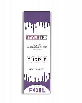 Hair Foil, 5x16, purple, 200 pieces - StyleTek — photo N1