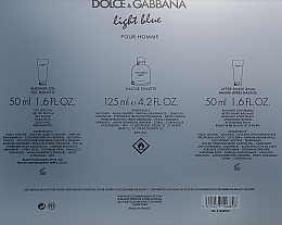 Dolce&Gabbana Light Blue Pour Homme - Set (edt/125ml + sh/gel/50ml + ash/balm/50ml) — photo N3