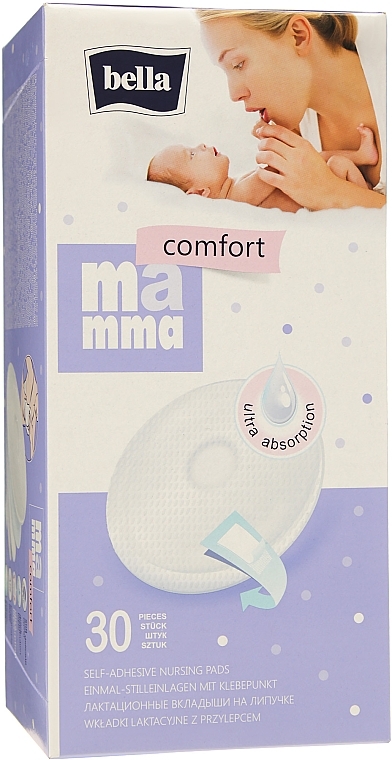 Mamma Comfort Lactation Pads with Adhesive Strip - Bella — photo N1