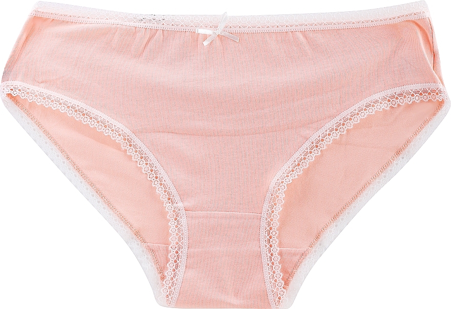 Cotton Bikini Panties with Lace, pink - Moraj — photo N1