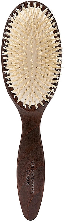 Hair Brush - Christophe Robin Detangling Hairbrush 100% Natural Boar-Bristle and Wood — photo N3