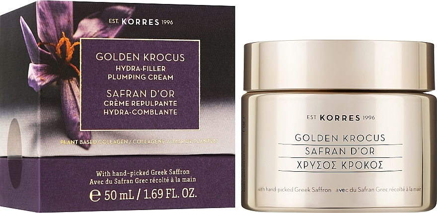 Moisturizing Face Cream - Korres Golden Krocus Hydra-Filler Plumping Cream — photo N2