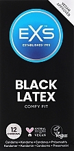 Fragrances, Perfumes, Cosmetics Black Condoms, 12pcs - EXS Condoms Comfy Fit Black Latex