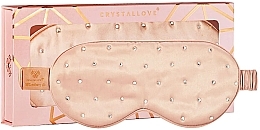 Silk Blindfold, rose gold - Crystallove Silk Blindfold With Crystals Rose Gold — photo N1