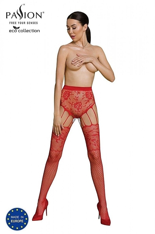 Erotic Tights-Bodystocking, ECO, S004, pink - Passion — photo N1