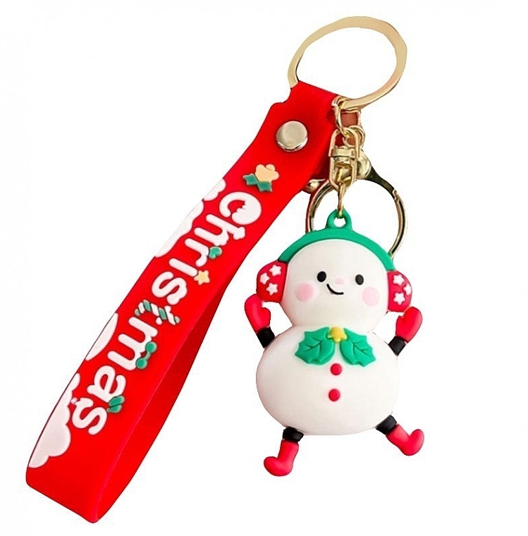 Cheerful Snowman Key Ring, BRL319 - Ecarla — photo N1