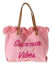 Beach bag, pink - Ecarla Boho — photo N1