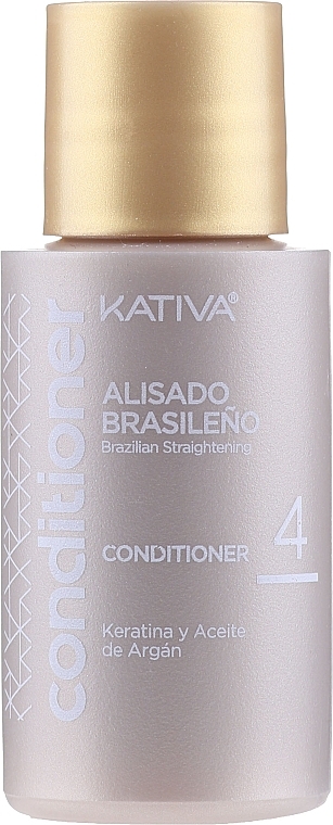 Keratin Smoothing Hair Set - Kativa Alisado Brasileno Con Glyoxylic & Keratina Vegetal Kit (shm/15ml + mask/150ml + shm/30ml + cond/30ml) — photo N5