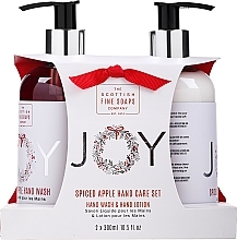 Fragrances, Perfumes, Cosmetics Set - Scottish Fine Soaps Joy Spiced Apple Hand Care Set (h/wash/300ml + h/lot/300ml)