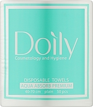 Fragrances, Perfumes, Cosmetics Paper Towels 40x70 cm, 50g/m2, 50 pcs, smooth - Doily Aqua Absorb Premium