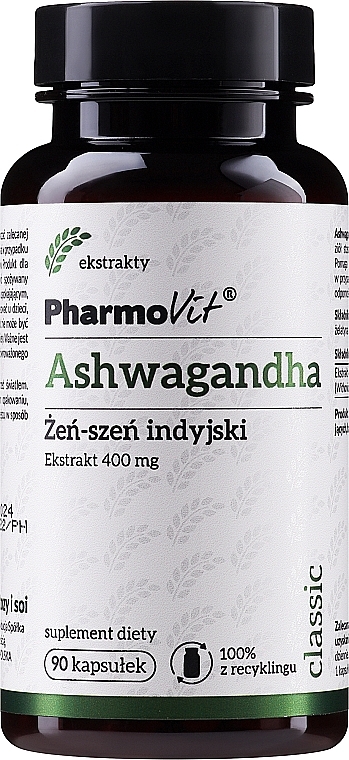 Dietary Supplement 'Ashwagandha Indian Ginseng' - Pharmovit Classic — photo N1