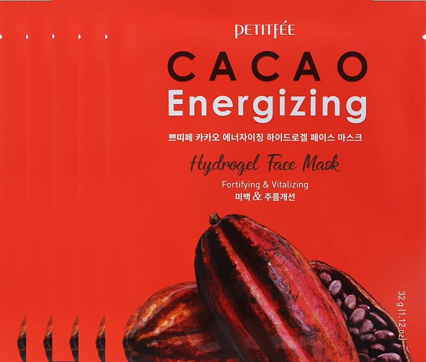 Toning Cocoa Hydrogel Mask - Petitfee&Koelf Cacao Energizing Hydrogel Face Mask — photo N2