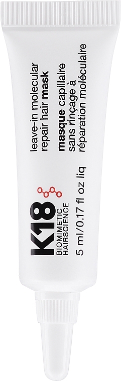 Leave-On Hair Mask - K18 Hair Biomimetic Hairscience Leave-in Molecular Repair Mask Mini Size — photo N2