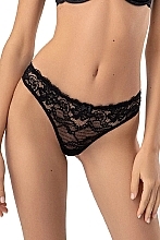 G-string Panties "Poetic", black - Jasmine — photo N1