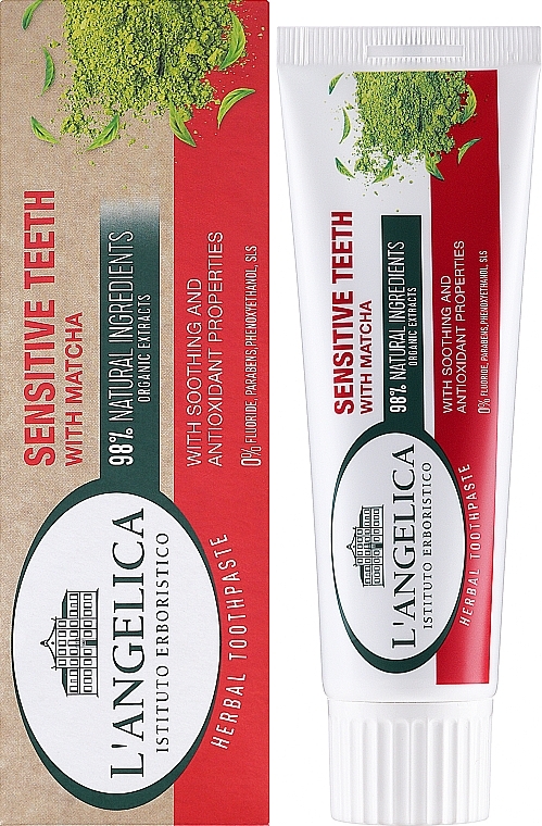 Matcha Toothpaste - L'Angelica Sensitive Teeth With Matcha — photo N2