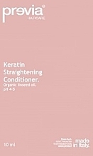 Fragrances, Perfumes, Cosmetics Smoothness and Shine Conditioner with Keratin - Previa Smoothing Keratin Straightening Conditioner (sample)