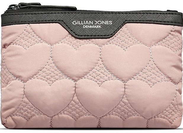 Cosmetic Bag - Gillian Jones Urban Makeup Bag Quilted Heart — photo N1