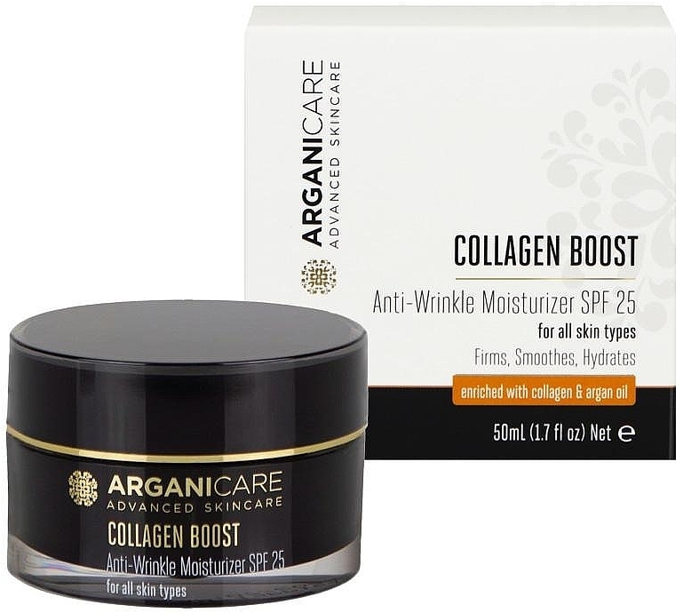 Moisturizing Anti-Wrinkle Cream SPF25 - Arganicare Collagen Boost Anti Wrinkle Moisturizer SPF25 — photo N1