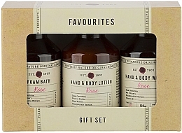 Fragrances, Perfumes, Cosmetics Set "Rose" - Fikkerts Rose Favourites Gift Set (foam/100ml + b/lot/100ml + sh/gel/100ml)