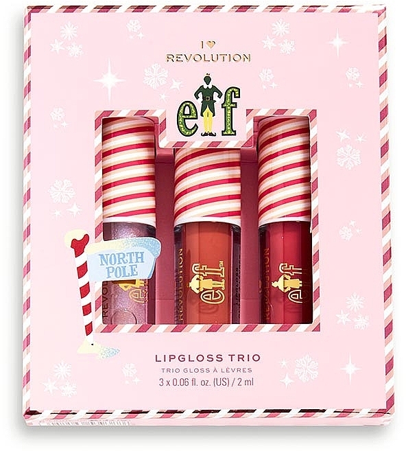 Lip Gloss Set - I Heart Revolution Lip Gloss Set Candy Cane Forest (lip/gloss3x2ml) — photo N2