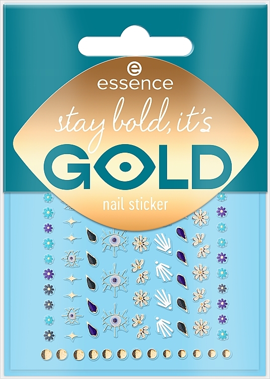 Nail Stickers, 88 pcs. - Essence Stay Bold, It's Gold Nail Sticker — photo N1