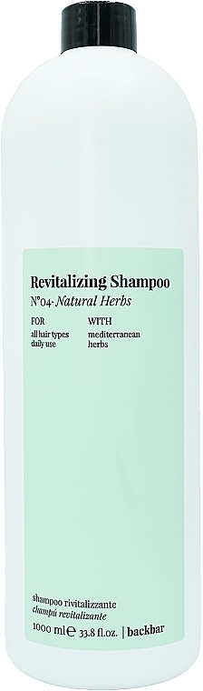 Natural Herbs Shampoo - Farmavita Back Bar No4 Revitalizing Shampoo Natural Herbs — photo N2