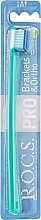 Fragrances, Perfumes, Cosmetics Toothbrush, soft, turquoise, dark blue-orange - R.O.C.S. Pro Brackets & Ortho