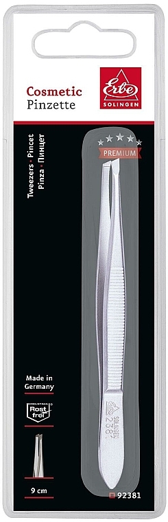 Slanted Tweezers, 9 cm - Erbe Solingen Tweezers Premium 92381 — photo N1