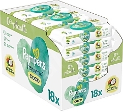 Fragrances, Perfumes, Cosmetics Baby Wet Wipes, 18x42 pcs - Pampers Harmonie Coco Baby Wipes