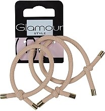 Fragrances, Perfumes, Cosmetics Hair Ties, 3 pcs, beige, 417178 - Glamour