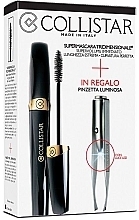 Fragrances, Perfumes, Cosmetics Set - Collistar Supermascara Tridimensionale Kit (Mascara/8ml + Pinzetta)