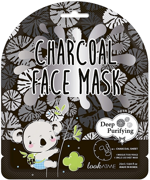 Charcoal Face Sheet Mask - Look At Me Charcoal Face Mask — photo N2